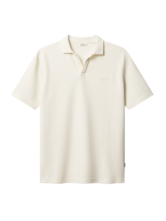 GABBA Lio Waff poloshirt - Bone White